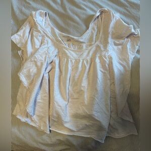 Flowy White American Eagle Shirt. Size Medium